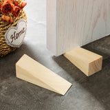 6 Pcs Wooden Door Stopper Wedge Non Slip Firefighter Wood Door Stopper Wedge for Most Surfaces Solid Block