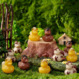 Memorywuu 72 Pcs Mini Horse Duck Bulk Tiny Bucking Bronco Duck Figurine Resin Pool Float Bath Decor Gift for Horse Racing Festival Basket Stuffers Table Party Decorations