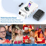 JTEMAN Cell Phone Stand with Bluetooth Speaker,Birthday Gifts for Men Women