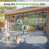 Garage Door Screen for 1 Car, 2 Car Garage, Magnetic Closure Heavy Duty Weighted Bottom Fiberglass Mesh Keep Annoying Animal Out (Black, 16 ft x 10 ft)