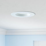 HALO 5 inch / 6 inch LED Recessed Light Trim with 5 Color Temperatures, Dimmable Baffle Can Lights for Ceiling, 6-Pack. 750 Lumens LT56079FS1EWHR6PK