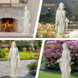 LuxenHome Virgin Mary Statue Outdoor, 29.5'' Large Outdoor Garden Statues