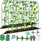 Cucumber Trellis for Raised Bed 51 x 50 Inch U-Shape Garden Trellis for Climbing Plants Outdoors Metal Garden Cucumbers Arch Trellis, Cucumber Plant Support for Tomato, Pea, Zucchini, Vine Flower