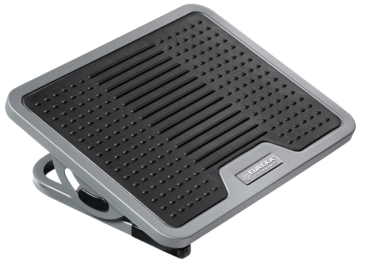 EUREKA ERGONOMIC Tilt Adjustable Footrest, Foot Rest for Under Desk at Work with Massage Surface, Office Foot Rest Under Desk with 20 Degree Tilt No Locking, Metal Frame