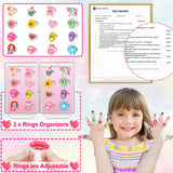 Jewelry Toys-for-Girls, Toddler Girl Toys Age 6-8, Lovely Rings Earrings