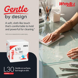 WypAll GeneralClean L30 Cloths Heavy Duty Cleaning Wipes (05812), Quarterfold, Strong and Soft Bulk Paper Wipers, White (12 Packs of 90 Sheets, 1,080 Sheet Total)