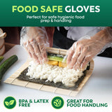 Keppi 1200 pcs Disposable Gloves - BPA & Latex Free - Gloves Disposable Latex Free - For Food Handling - Food Safe - For Cooking - Bulk Purchase - Great Fit - Plastic