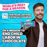 MrBeast Feastables Milk Chocolate Bar, King Size, 10 Count, Fairtrade Cocoa