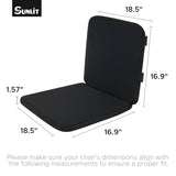 Sunlit Seat Jello, Gel Seat Cushion & Back Cushion for Long Sitting with Non-slip Cover, Gel Cushions for Wheelchair Office Chair Car Seat, Reduce Tailbone Pressure Orthopedic Sciatica Hip Pain Relief