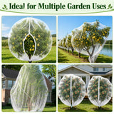 3 Pack 8 x 8 ft Large Fruit Tree Netting Covers with Zipper & Drawstring, Extra Fine Mesh Garden Netting for Blueberry Peach Apple Trees, Protects Fruit from Birds, Squirrels, Deer, Cicadas & Beetles