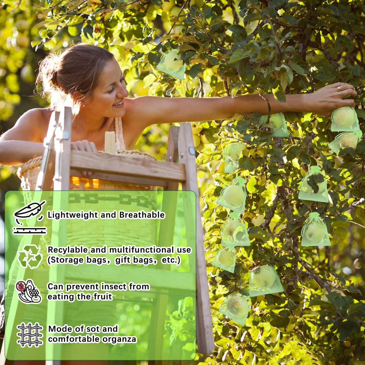 Boao 200 Pcs Fruit Protection Bags