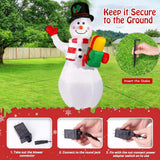 PIPIMOUSE 5FT Christmas Inflatables Snowman with Rotating Lights, Blow Up Snowman Outdoor Decoration LED Lighted Snow Man Christmas Decor for Yard Patio Garden Lawn Xmas Holiday Indoor Party
