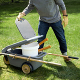 Step2 EverTough Garden Hopper Rolling Gardening Cart with Seat, Heavy-Duty Wheels, Tool Storage, Durable Resin Yard Wagon, Easy to Clean, 300 lb Capacity