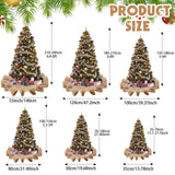 Tatuo 31 Inch Christmas Tree Skirt Decor, Ruffled Burlap Tree Skirt, Linen