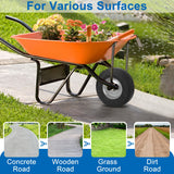 phepetroll 10" x 2.5" Flat Free Solid Rubber Tires 10 Inch Hand Truck Solid Wheels Replacement with 5/8" Axles, 8 Spacers 4 Pins for Hand Trucks, Wheelbarrows, Dolly Trolleies, 2 Packs