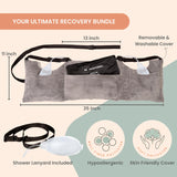 MOYOAMA Post Mastectomy Pillow for Mastectomy Recovery Supplies - Double Mastectomy Pillows Post Op with Mastectomy Seatbelt Pillow for Post Mastectomy Must Haves, Breast Reduction Recovery Supplies
