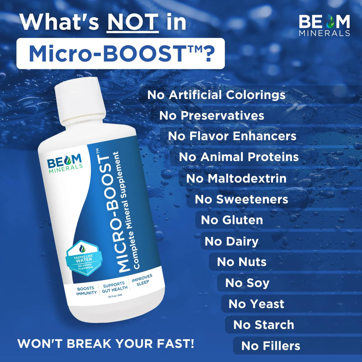 BEAM Minerals Micro-Boost | Complete Mineral Supplement | All The Minerals, Without All The Pills | 32 fl Oz