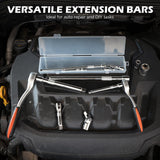 9-Piece Socket Extension Bar Set, 1/4" & 3/8" Drive Ratchet Extensions 2", 3", 4", 6", 8" & 10" with Universal Joints, CR-V Steel for Tight Spaces