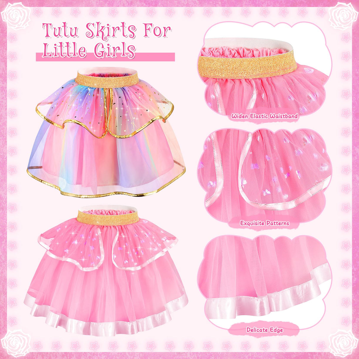 Princess Dress Up Fairy & Unicorn Costume for Girls 4-6, Toddler Dress with Tutu, Wings, Shoes, Jewelry, Headband Fairy Unicorn Toys for Girls Christmas Halloween Birthday Gift Toys