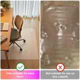 Azadx Office Chair Mat for Hardwood Floor - 30 x 48'', Clear Easy Glide on Hard Floors, Plastic Under Desk Mat