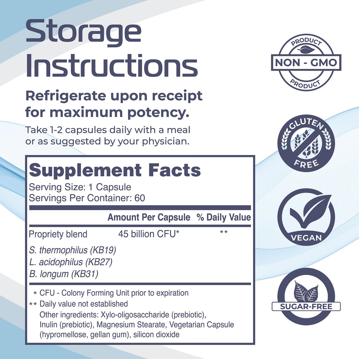 Renadyl Kidney Probiotic Supplement | Urea, Creatinine, & Uric Acid Support | 45 Billion CFUs | Clinically Tested, Non-GMO, & Made in USA, 180 Capsules (3 Bottles, 3 Month Supply)