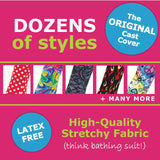 CastCoverz! Designer Arm Cast Cover - Black - Large Short: 13" Length X 13" Circumference - Removable and Washable - Made in USA