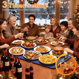 Warming mat for Food, Food Warming Mat - New Upgraded Fast Heating Silicone Electric Warming Tray, Larger Touch Screen, Higher Feet, Roll Up Warming Mat for Food, Portable Food Warmer, Blue