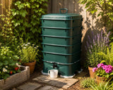 The Original VermiHut® Plus 5-Tray Worm Compost Bin – Indoor & Outdoor Vermicomposting System, Continuous Flow Food Waste Recycler for Organic Composting & Gardening - Dark Green