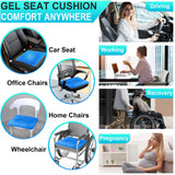 Helishy Gel Seat Cushion for Long Sitting - 1.65inch Double Thick Cooling Egg Seat Cushion for Back, Hip, Sciatica, Coccyx, Tailbone Pain Relief - Office Chair Car Seat Cushion – Wheelchair Cushions