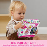 JOYIN Baby Learning Phone and Remote Toy for Toddler, Pink Smartphone Toys with Music for Infants, Kids, Holiday Stocking Stuffers, Birthday Gift for Girls, Gifts for Christmas