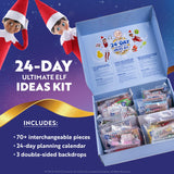 The Elf on the Shelf 24-Day Ultimate Kit – Official Elf Accessories with 70+ Props, Idea Cards, and Backdrops – Easy Elf on The Shelf Ideas for Kids – Christmas Decorations – Scout Elf Not Included.