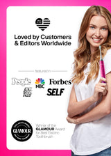 Aquasonic Vibe Series Ultra-Whitening Toothbrush – ADA Accepted Electric Toothbrush - 8 Brush Heads & Travel Case – 40,000 VPM Motor & Wireless Charging - 4 Modes w Smart Timer – Electric Pink