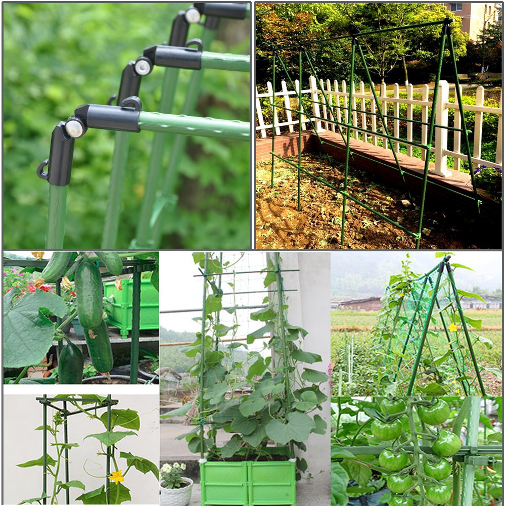 YIDIE Sturdy Metal Garden Plant Stakes 4 Ft Plastic Coated Steel Plant Sticks,Pack of 25