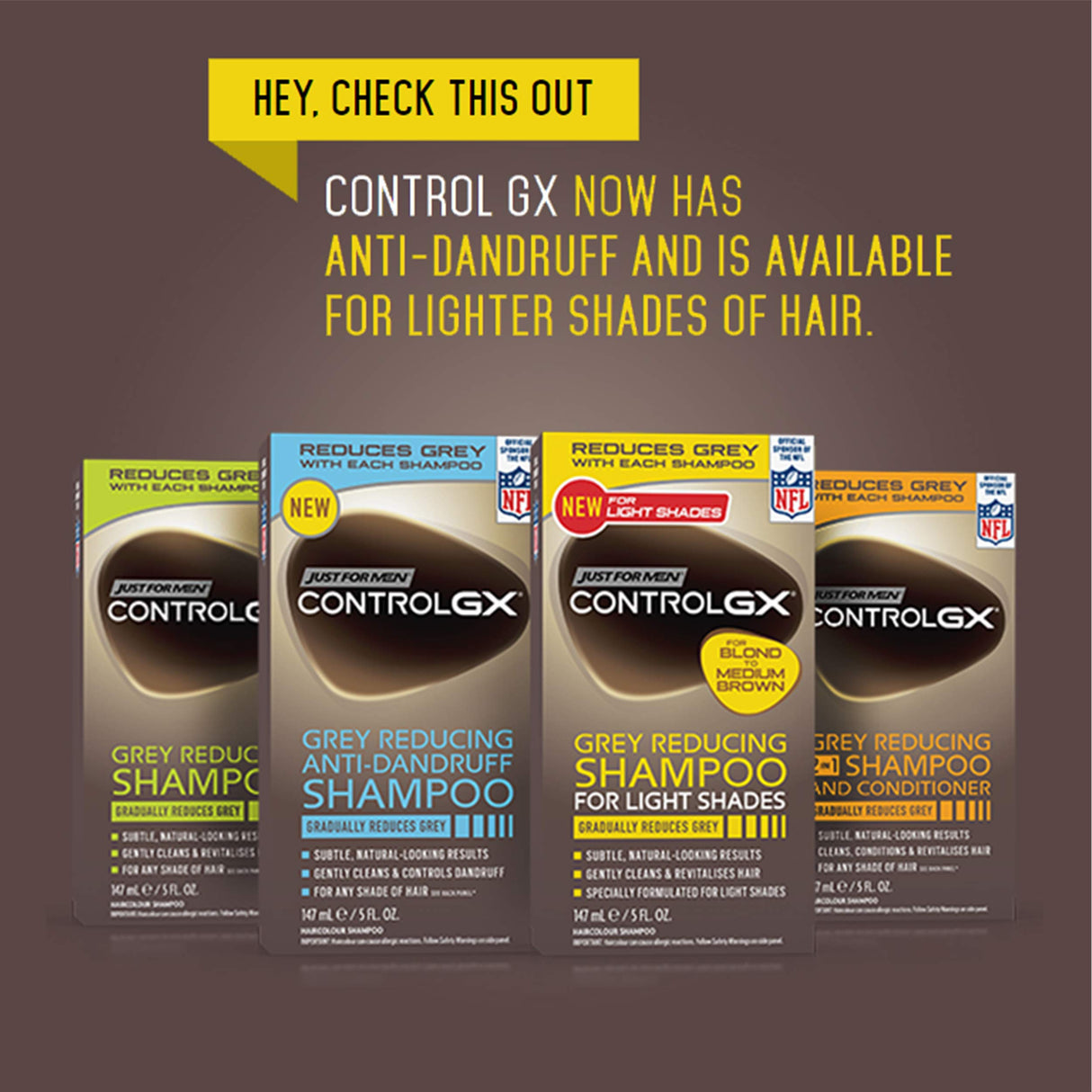 Just for Men Control GX Grey Reducing Shampoo For Lighter Shades