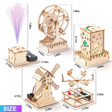 5 Individual STEM Science Kits for Kids, Wood Arts and Craft Kits 8-12