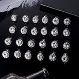 White Rhinestone Earrings Round Halo Stud Earrings for Dance Competitions