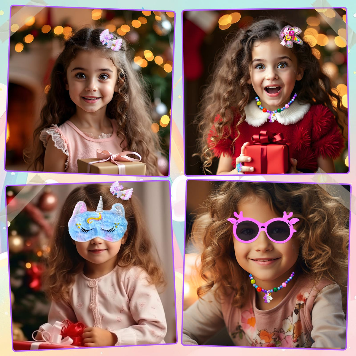 Unicorn Advent Calendar 2026 for Girls, Christmas Countdown Calendar for Kids, with 24 Days Xmas Surprise with Jewellery Bracelet Hair Accessories