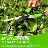 GARDENWORK Hedge Clippers Shears with Teflon Coated,High Carbon Steel Blades,Bush Cutters Trimmer with Comfort Grip Handles,Lightweight 16 in Garden Clippers for Gardening Yard