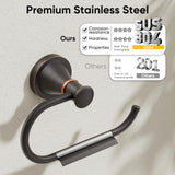 BESy Oil Rubbed Bronze Toilet Tissue Paper Holder Oil Rubbed Bronze Bathroom Accessories Toilet roll Paper Hanger, Wall Mounted, Rustproof