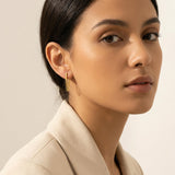 Reffeer 925 Sterling Silver Stud Earrings Minimalist Bar Earrings with Chain Dangle Earrings For Women (C-Yellow)
