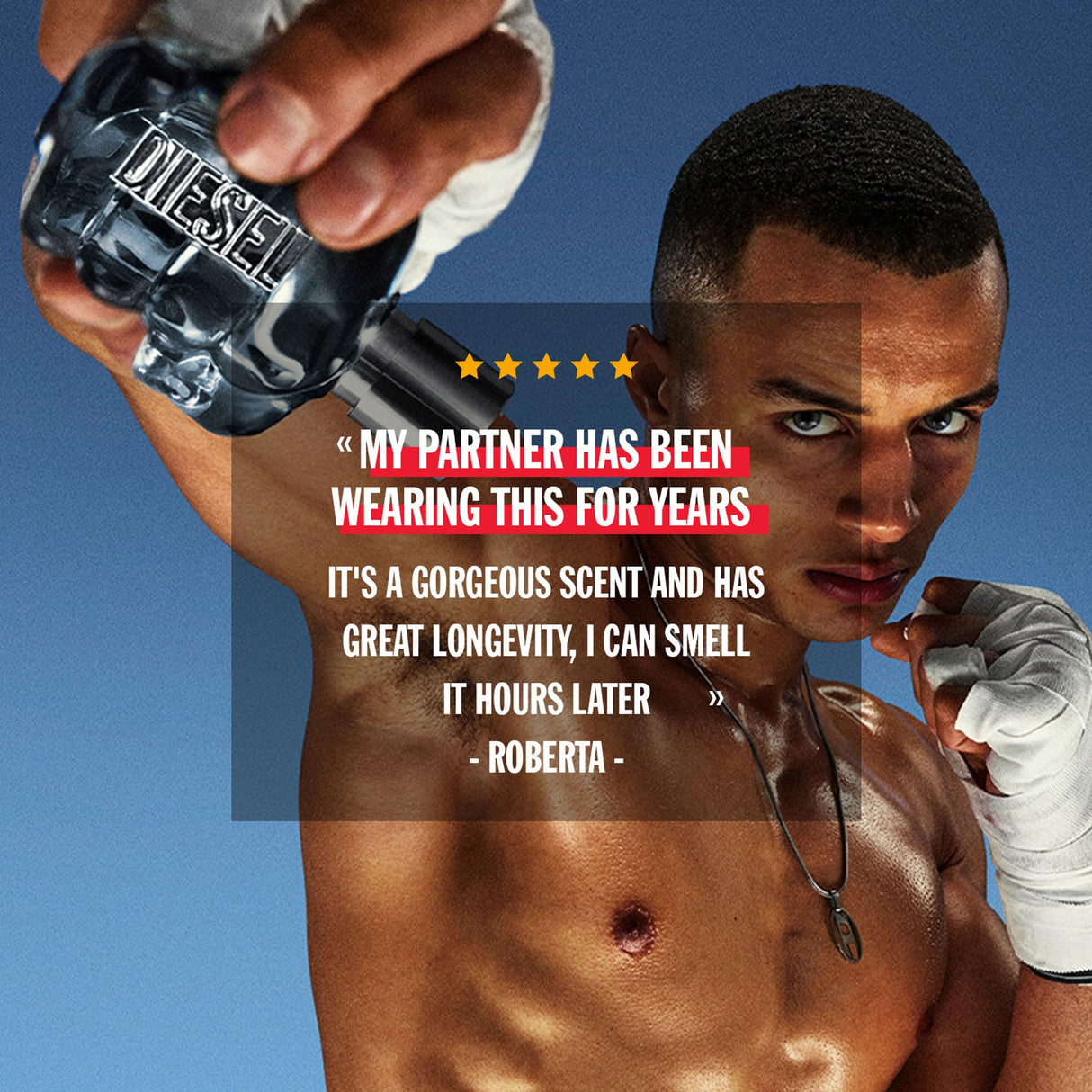 DIESEL Only The Brave, Eau de Toilette for Men, Fougere Scent With Notes of Lemon, Rosemary & Ambery Wood, 4.2 Fl. Oz.