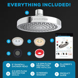 SparkPod Shower Head - High Pressure Rain - Premium Quality Luxury Design - Easy Clean Adjustable Replacement for Your Bathroom Shower Heads (Polished Chrome Finish, 6 Inch Round)