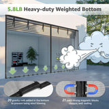 Garage Door Screen for 1 Car, 2 Car Garage, Magnetic Closure Heavy Duty Weighted Bottom Fiberglass Mesh Keep Annoying Animal Out (Black, 16 ft x 10 ft)