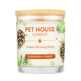 One Fur All Pet House Christmas Candles, Long Lasting, Clean Burning, Soy Wax Scented Candles for Pet Odor, Evergreen Forest