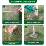 Mklsit Plant Protectors from Animals, Wire Plant Fence Cage, 32.8Ft x 16In