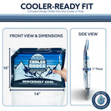 Cooler Shock Reusable Ice Packs for Cooler, 14"x10" - Long Lasting Cold Freezer Packs for Coolers and Lunch Boxes - Cooler Ice Packs for Camping Gear, Fishing, Road Trips, Beach Must Haves
