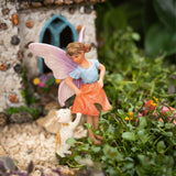 PRETMANNS Fairy House Kit - Fairy Garden Accessories for Outdoor Miniature Village Decor, with Fairies & Sign - Pinecone House, 6.5' High & Door can Open Wide - 4 Piece Supplies