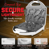 SugarWhisk Car Waffle Maker for Kids, Halloween & Christmas Mini Waffle Maker, 8 Fun Vehicle Shaped Mini Pancake Maker, Non Stick Surface, Excellent Gift, White