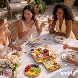 SMIRLY Charcuterie Board Set with Serving Accessories, Bamboo
