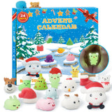 Manaror Advent Calendar 2026 Christmas Countdown 24 Days Luminous Adorable Squishies Non-Toxic Relief Stress Different Surprise Kawaii Toys for Girls Boys Kids Adults